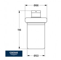 MEDIDAS RECIPIENTE PARA DOSIFICADOR TARON GROHE